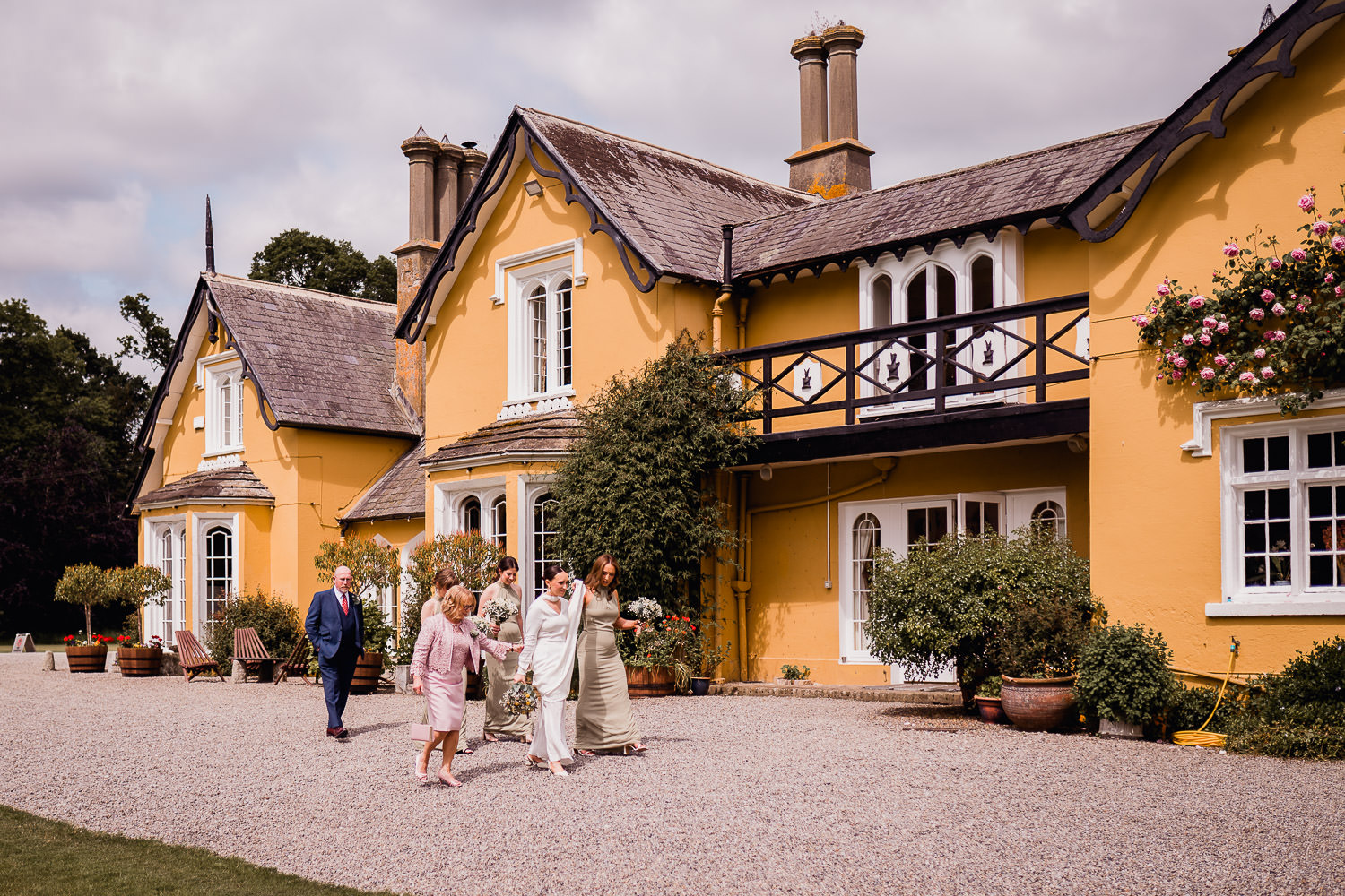 bridal party at Martinstown House wedding
