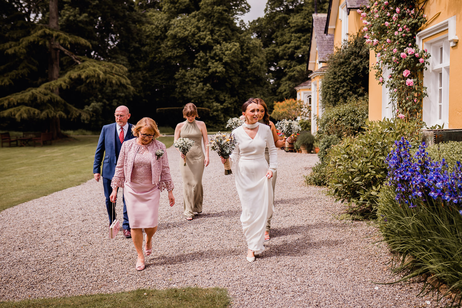 bridal party at Martinstown House wedding